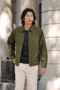 High Quality Men's Spring Casual Denim Canvas Varsity Hooded <b>Jacket</b> Breathable Windproof Quick Dry 300g Vintage <b>Western</b> Cowboy - Product Image 2