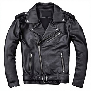 Chaqueta de Motocicleta de Cuero Personalizada para Hombre, Reversible, Impermeable, Ecológica, de Secado Rápido y con Opciones de Tallas Grandes - Product Image 1