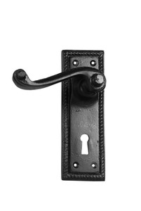 มือจับประตูเหล็กหล่อเคลือบผงสีดำ รุ่นโบราณ ปี 2022 พร้อมกล่องบรรจุภัณฑ์แข็งแรงทนทาน - Product Image 3