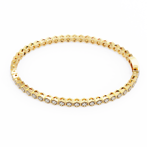 Fabulous 18K <b>Gold</b> Lab Grown Diamond Bracelet & <b>Bangle</b> Luxurious Jewelry Accessory - Product Image 1