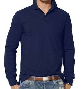 Diseño de alta calidad Logotipo personalizado Secado rápido Transpirable Liso Hombres Polos Estilo cuello alto Camisetas casuales Polos personalizados - Product Image 1