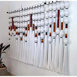 FRIJOLES Décoration murale en fibre tressée moderne, style bohème, tête de lit mexicaine, matériaux naturels, texture parfaite - Product Image 1