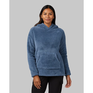 Winter Essential Sweat à capuche Sherpa de haute qualité pour femmes Épaule tombante Broderie personnalisable pull sherpa doux pour les femmes - Product Image 5