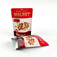 Sachet refermable personnalisé imprimé, écologique, résistant à l'humidité, avec fermeture éclair, pour chocolat, noix, aliments, snacks, sushi, lait