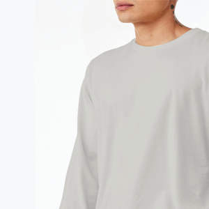 Earthy Comfort: T-shirt à col rond à manches longues en coton peigné Airlume 100%-Teinte en terre cuite, douceur classique - Product Image 4