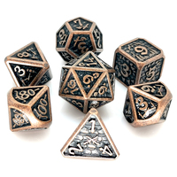 Jeu de dés en métal polyédrique D20 de nouveau style personnalisé par l'usine en alliage de zinc pour les jeux Donjons & Dragons DND