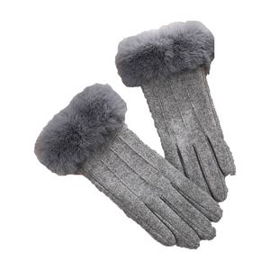 Gants en cuir de mouton naturels respirants pour l'hiver, couleur marron, en laine chaude, à la mode, vente en gros - Product Image 2