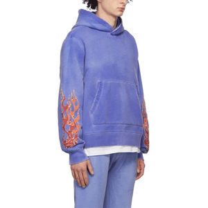 Sweat à capuche thermique unisexe de haute qualité 400gsm, imprimé lavé à l'acide, respirant et anti-rétrécissement, en coton - Product Image 3