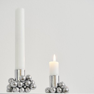 Portavelas de metal con acabado antiguo, candelabro para iluminación y decoración del hogar, portavelas decorativo elegante - Product Image 6