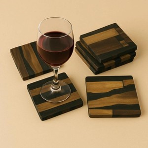 Posavasos de resina epoxi de madera de nogal hechos a mano, posavasos únicos para decoración del hogar, posavasos de nogal de protección de mesa - Product Image 5