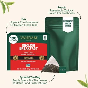 VAHDAM, English Breakfast Black <b>Tea</b> Bags (100 Count) - Product Image 2