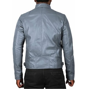 Veste en cuir noir de qualité supérieure pour hommes Veste en cuir d'hiver respirante personnalisable pour hommes - Product Image 4