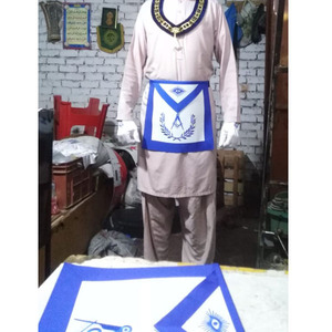 Maçonnique Regalia Blue Lodge Golden Bullion Passé Maître Tablier Brodé À La Main Regalia Tabliers 2025 Nouveau maître 100% Tablier En Peau D'agneau - Product Image 3