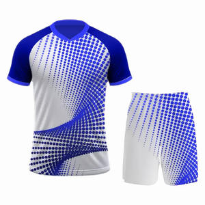 Ensemble de maillots de football personnalisés de qualité supérieure 100% polyester imprimé par sublimation uniformes durables confortables à séchage rapide pour équipes Service OEM - Product Image 5
