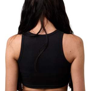 Womens Cropped Baby Tee <b>Black</b> Short Sleeve Stretch Cotton Streetwear Top Slim Fit Lightweight Casual Wear - Product Image 4