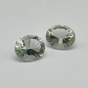 Amatista verde Natural 12x10mm corte cóncavo ovalado 4,5 Cts prasiolita facetada Color brillante joyería de piedras preciosas sueltas calidad limpia - Product Image 2