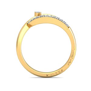 Ishi Diamonds Una sinfonía de oro de 18 quilates y anillo de diamantes cultivados en laboratorio - Product Image 2