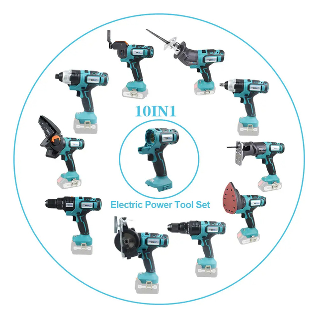 Professional Power Drills Kit 20v Portable Electric Cordless Brushless 18V Cordless Drill Lithium Battery Power Tools Kit Combo