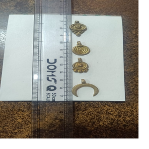 custom made in leaf and abstract designed antique finish brass charms for micro <b>macrame</b> <b>art</b> and crafts suitable for resale - Product Image 6