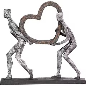 Fundición de aluminio decorativa Escultura de corazón de sujeción humana Artículo de decoración del hogar Decoración de la habitación Nuevo diseño Escultura de gran oferta - Product Image 1