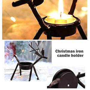 Bougeoir de renne créatif bougeoir en métal vintage pour la meilleure vente bougeoir décoratif de Noël - Product Image 2