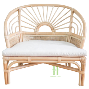 Sillón de ratán moderno Silla de ratán de círculo natural para sala de estar Dormitorio Estilo y paquete personalizados en HNH Craft Factory - Product Image 4