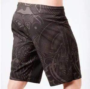 กางเกงขาสั้นสีดำแบบกางเกงมวยไทยขาสั้นแบบสั่งทำพิมพ์โลโก้แบบมืออาชีพ - Product Image 4