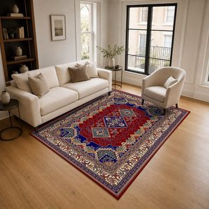 <b>RUGS</b> DEPOT LXDP-0400 Wholesale Red Burgundy Modern Vintage Digital Printed Machine Washable Chenille Area <b>Rug</b> <b>Non</b> <b>Slip</b> - Product Image 2