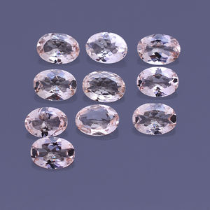 Alta calidad 10 piezas 7x5mm corte ovalado Natural Rosa melocotón morganita gemas 5.8cts lote piedra preciosa suelta faceta US $161,5" - Product Image 3