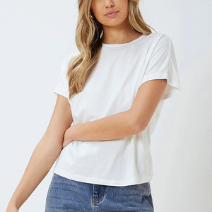 Wholesale OEM <b>T</b>-<b>Shirt</b> <b>Women's</b> Regular Size Custom plain for <b>t</b> <b>shirt</b> <b>white</b> <b>women</b> - Product Image 6