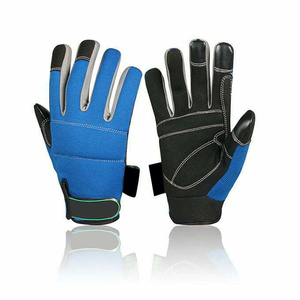 Gants de mécanicien industriels en cuir synthétique Amara, antidérapants aux doigts, flexibles, usage général, sécurité, avec manchette en néoprène - Product Image 1