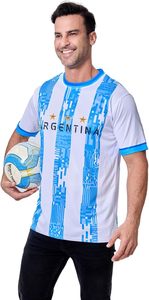 Camiseta de Fútbol de la Selección Argentina, Diseño de Rayas Blancas y Azules, Poliéster Bordado, Camiseta Deportiva Resistente, Buffalo Bills - Product Image 4