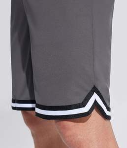 Pantalones cortos de malla de poliéster con patrón sólido de talla grande personalizados, pantalones cortos básicos de verano para entrenamiento atlético, gimnasio, Joggers con logotipo personalizado ecológico - Product Image 3