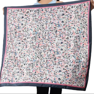 Handmade Luxurious <b>Silk</b> Summer Jacquard <b>Scarves</b> <b>Square</b> Printed Shawls Fouta Adding Elegance to Any Outfit Made in India - Product Image 1