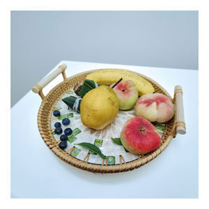 ถาดรองแม่ไข่มุกแบบฝังทำมือถาดเสิร์ฟหรูหราทนทานเป็นมิตรกับสิ่งแวดล้อมสำหรับคาเฟ่-SM2007 - Product Image 1