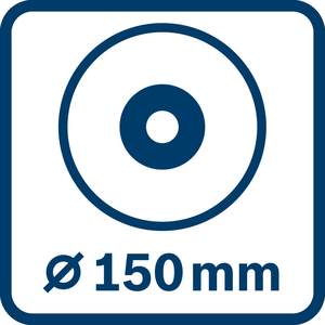 Meuleuse d'angle 1700W GWS 17-150 PS avec disque de 150 mm, poignée fine, interrupteur de protection coulissant, préréglage de la vitesse et filtre anti-poussière - Product Image 4