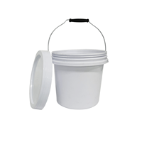 Seau à peinture en plastique PP de qualité alimentaire de 1 litre, nouveau design conique, poignée métallique blanche de haute qualité, en gros, du Vietnam