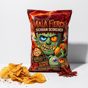 Sachet d'emballage alimentaire personnalisé imprimé, idéal pour les fruits secs, fraises, mangues, bananes, chips – Sachet Mylar à fermeture éclair, pochette verticale, vente chaude - Product Image 2