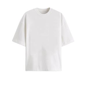 2025เสื้อยืดสำหรับผู้ชายทรงหลวมสะพายไหล่ทรงหลวมคอกลมผ้าคอตตอนผ้า100% ออกแบบโลโก้ได้ตามต้องการ - Product Image 3