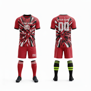 Uniforme de Fútbol Listo para el Partido, Conjunto de Camiseta de Club Personalizada, 100% Poliéster, Secado Rápido, Transpirable - Product Image 1