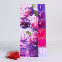 Ensemble de vernis à ongles en gel 6 couleurs, série aux couleurs des fruits (prune, violet, rose), UV LED, à retirer par trempage, pour l'été, gel à ongles solide, OEM, marque privée