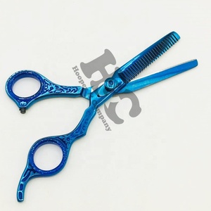 Professional Blue Straight Sharp Stainless Steel Hair Cutting Thinning Scissors Barber <b>Shears</b> Beauty Salons Sustainable - Product Image 1