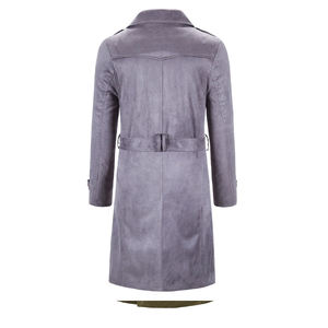 Blouson d'aviateur d'hiver coupe ajustée pour hommes Manteau de motard amovible en laine et cuir à col montant Nouveau design High Street wear - Product Image 3