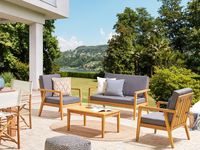 Top Selling-Ensemble de table en bois-Ensemble de canapé en bois en gros pour meubles d'extérieur de jardin