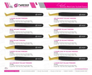 Pinzas de extensión de pestañas de suministro personalizado de calidad superior Herramientas de injerto de acero inoxidable Etiqueta privada Fibra de volumen de cejas - Product Image 5