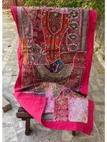Chemin de table indien brodé à la main Tenture murale en patchwork de coton