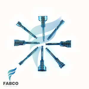 Kit de 8 piezas de fresas dentales para cirugía de implantes con portafresas, instrumentos de cirugía dental con recubrimiento de titanio azul - Product Image 3