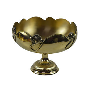 Cuenco de dátiles para frutas secas, cuencos de moda con acabado dorado, totalmente de latón, para servir alimentos y decoración, plato para servir con forma de flor - Product Image 6