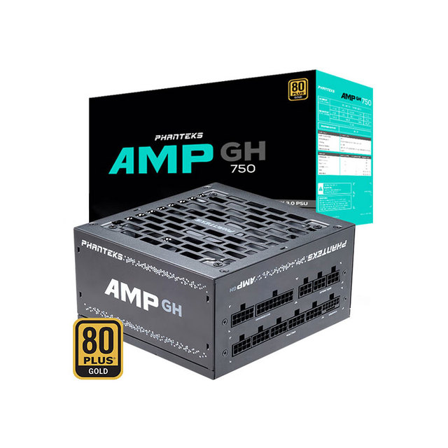 Phanteks AMP GH Gold 750W Fully Modular White ATX3.0/Native PCI-E5.0/Python Line/Cable Management for Server/Desktop