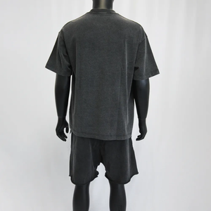 T-shirt de sport Oem surdimensionné Élastique en coton Spandex T-shirt ajusté d'entraînement Fitness musculaire personnalisé Sport Slim Fit pour hommes - Product Image 4